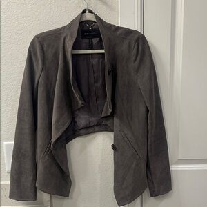BCBGMaxAzria Taupe Suede Blazer